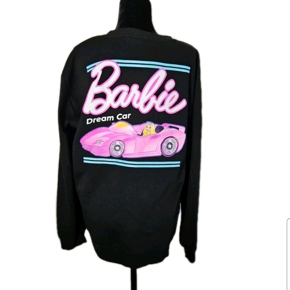 Barbie Womens Black Retro Inspired Dream Car Sweatshirt L - Picture 1 of 9